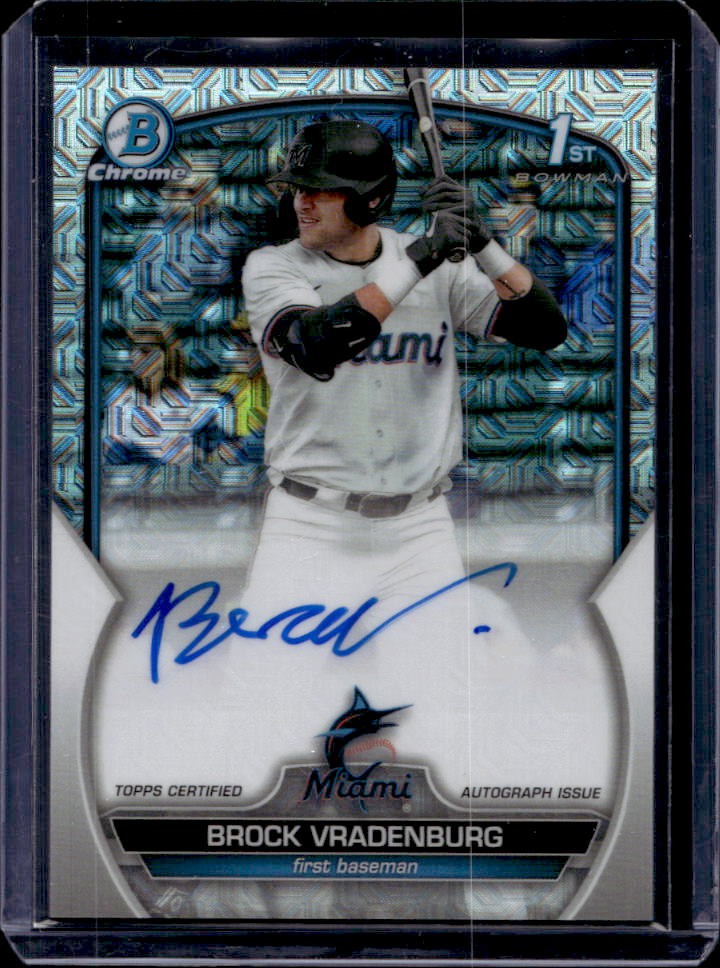 2023 Bowman Draft Brock Vradenburg Chrome Auto HTA Choice Refractor 1st #21/150