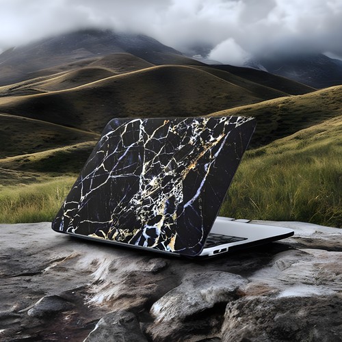 Marquina Marble MacBook Pro 13" Case: Refined Protection, Luxurious Style - Picture 1 of 4