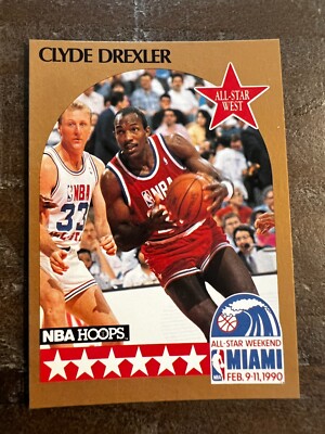 1990 NBA Hoops Basketball Card #16 Clyde Drexler, All-Star West
