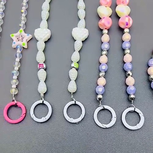 Hanging Decoration Colorful Beads Phone Strap Universal Phone Lanyard Wallet - Photo 3 sur 11