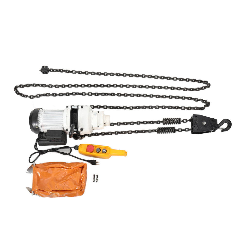 2200 LBS Electric Chain Hoist Double Chains Hoist Crane 20FT Chain 110V 2.5M/min