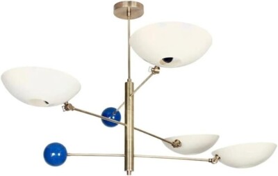 4 Light Pendant Mid Century Modern Sputnik Chandelier Light Fixture