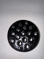 Vintage Black Amethyst Glass 16-Hole Flower Frog FLOWER ARRANGER Kenzan