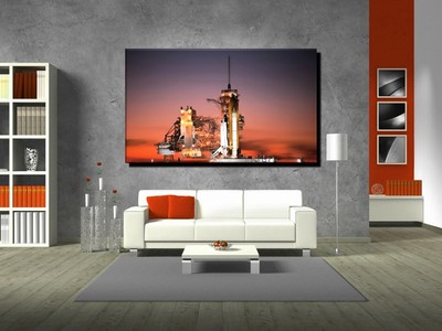 LEINWAND BILD ER XXL POP ART SPACE SHUTTLE WELTALL RAUMSCHIFF ABSTRAKT - 150x90