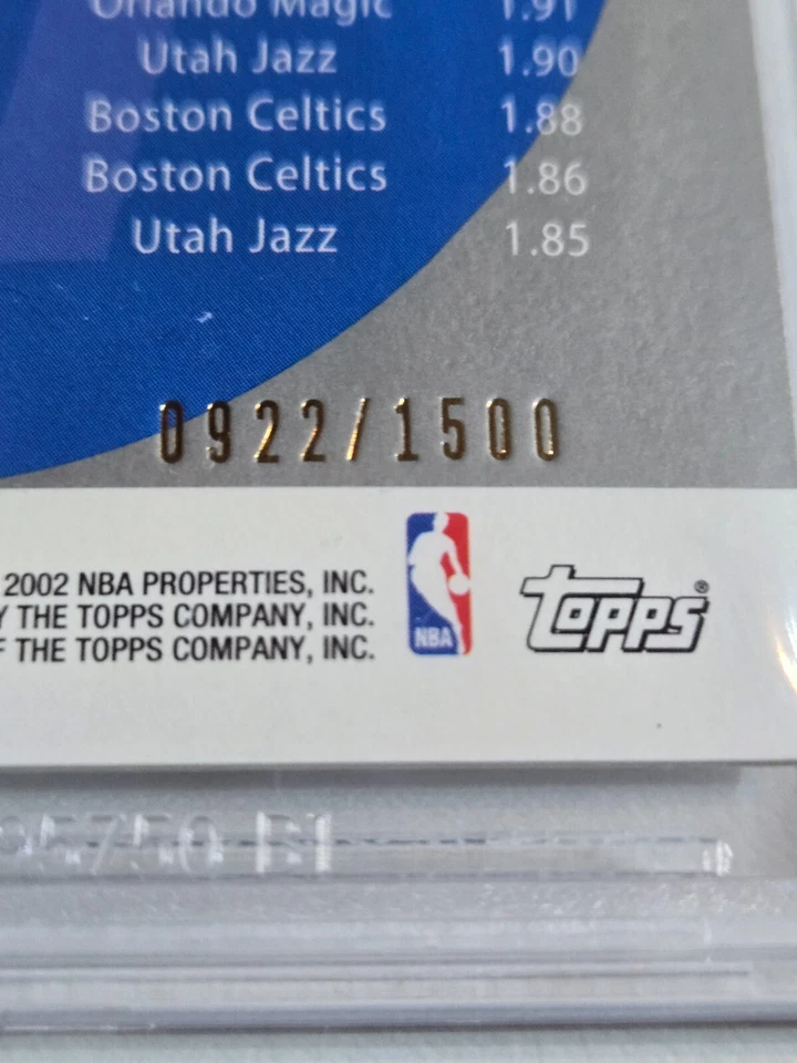 2002 Topps Ten Allen Iverson #PATCH /1500 Game Worn Jersey - BGS 9 (POP 1) - Image 3 of 4