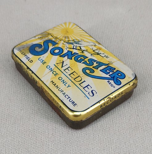 SONGSTER GRAMOPHONE NEEDLE TIN WITH PAPER INSERT AND NEEDLES - LOUD TONE ? - Picture 3 of 8