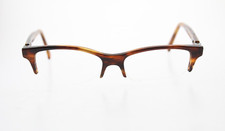 JEAN LAFONT NABAB 067 HAVANA BROWN HALF RIM CAT EYE FRAMES 53/16-142 MM FRANCE