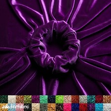 Purple Stretch Velvet Fabric By The Yard