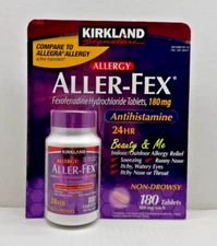 Kirkland Signature ALLER-FEX Fexofenadine HCL 180mg 150 Tablets *Antihistamine*