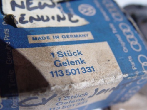 VOLKSWAGEN CV JOINT VW BEETLE 1965 - 79 113501331 - GENUINE NEW OLD STOCK LOBRO - Picture 5 of 5