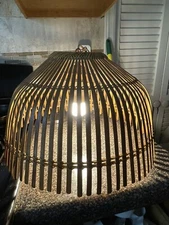 vintage bamboo lamp shade chandelier