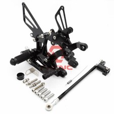 FXCNC CNC Black Adjustable Rearsets Footpegs Peg Mount For Z900 2017-2019 2018