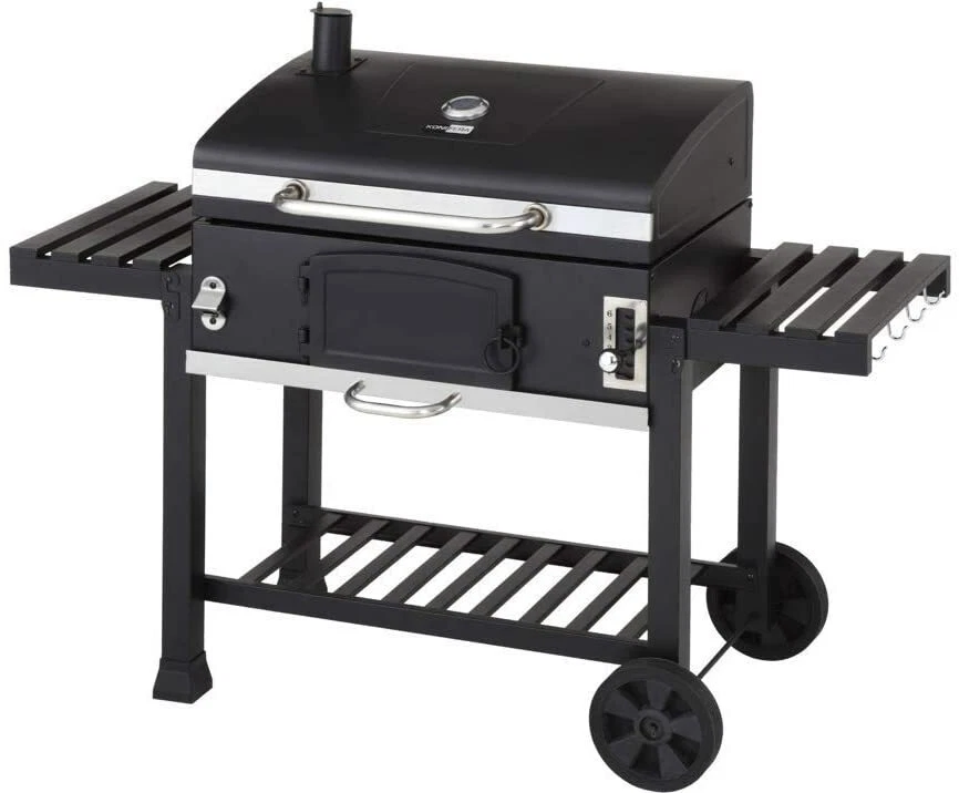 XXL Smoker Barbecue Outdoor Charcoal Portable Grill BBQ with Cover Wheels Table - Image 2 of 4