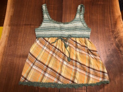 yellow plaid tank top