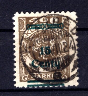 Memel 212II As Best Type Stamped BPP (T0873