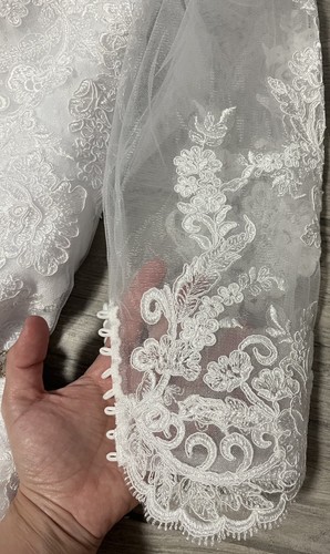 Modern JJ's House Women’s Mermaid Lace White Wedding Dress Size 16 W - Picture 8 of 18