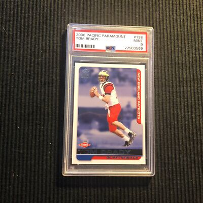 #ad #ad 2000 PACIFIC PARAMOUNT #138 TOM BRADY *ROOKIE PSA 9 MINT* PATRIOTS $429.95
