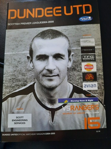 Dundee United v Rangers. Scottish Premier. 2004-2005 1/1/2005
