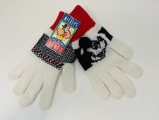 VTG Walt Disney Company Mickey Mouse Aqvila Knit Pompoms Kids Gloves USA RARE