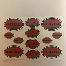 White Waterslide Decal Hartzell Propeller Old Logo Decal Set 
