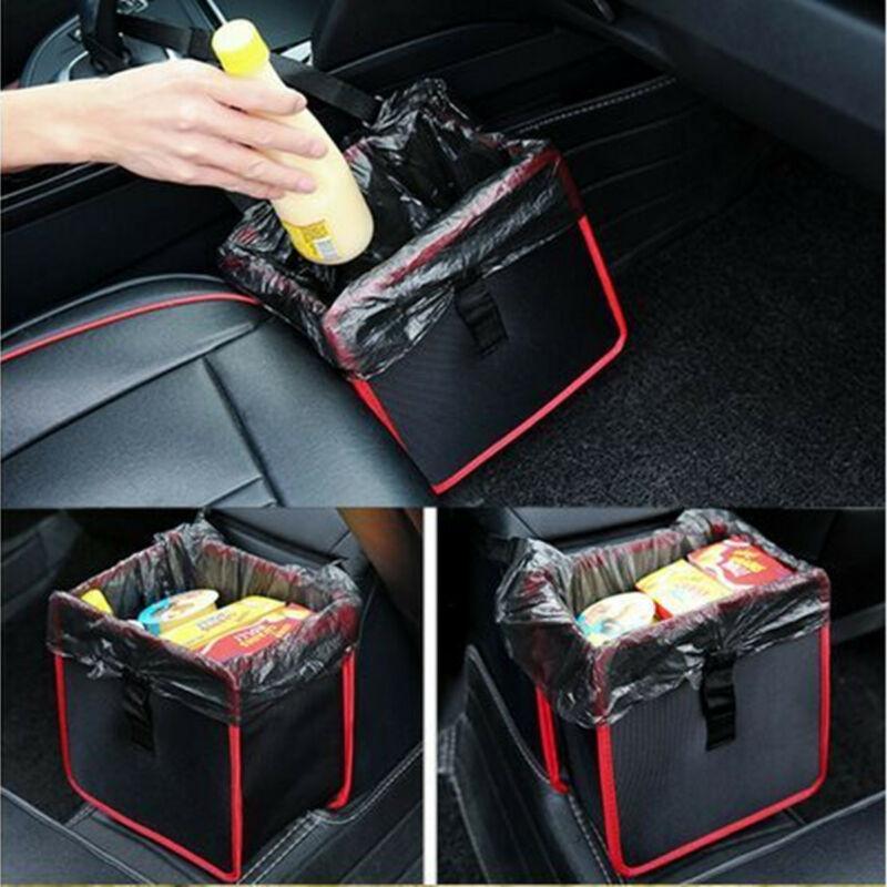 Leak-Proof Car Trash Can with Basket Holder for Waste and Litter