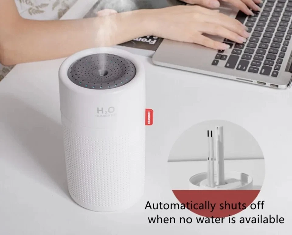 Luftbefeuchter, USB wiederaufladbar, 750ml, tragbar, LED Lichter, Diffusor - Bild 3 von 4