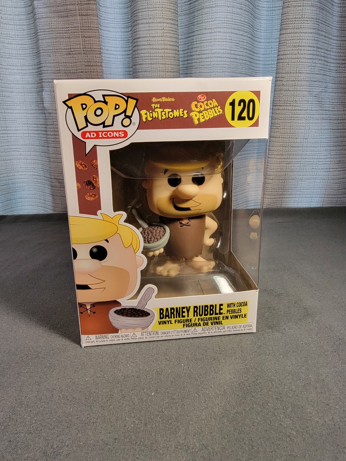 Funko Pop! The Flintstones - Barney Rubble With Cocoa Pebbles #120 +Protector