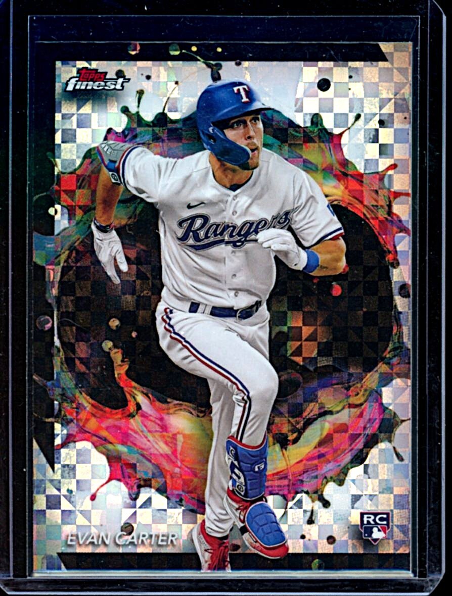 2024 Topps Finest Evan Carter Checkerboard Refractor Rookie