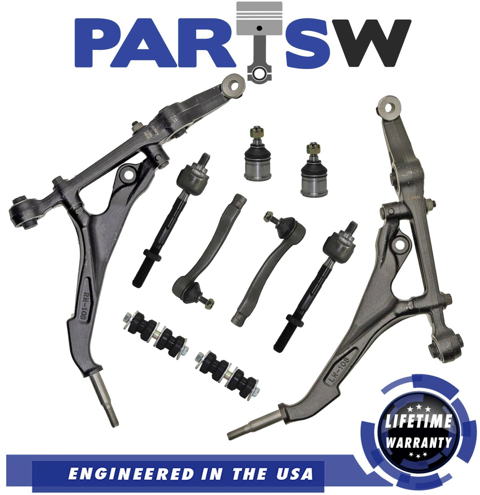 Suspension Kit Lower Control Arm Sway Bar Tie Rods For Honda Civic