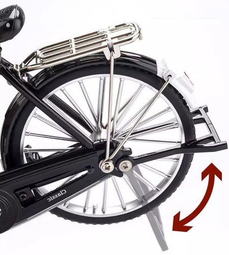Hágalo usted mismo 1:10 Bicicleta Vintage Aleación Plástico Bicicleta Modelo Coleccionable Regalo Giratorio - Imagen 9 de 10