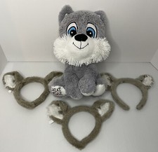 Great Wolf Lodge Fuzzy Ears Set of 3  Fiesta Wolf Plush Stuffed Animal