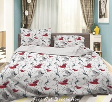 3D Bird Branches Pattern Quilt Cover Set Duvet Cover Bedding Pillowcases