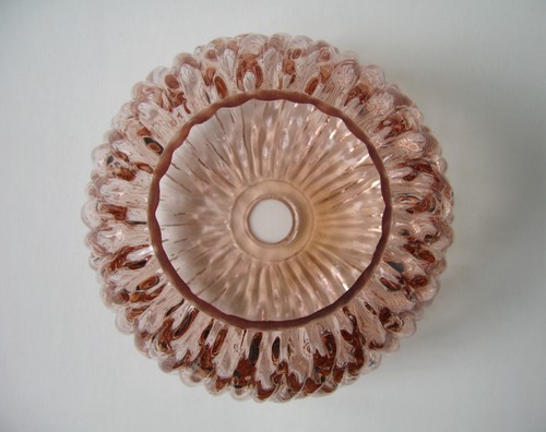 Vintage 7.75" Bumpy Pebbled Glass Lamp Globe Shade for Hanging Pendant Light MCM - Picture 4 of 9