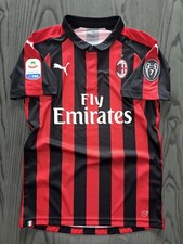 2018/19 Puma AC Milan S. Castillejo Match Issue Home Jersey