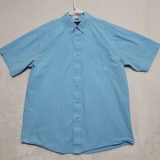 Ariat Men's Shirt Size L Large Pro Series Blue Button Up Short Sleeve Casual