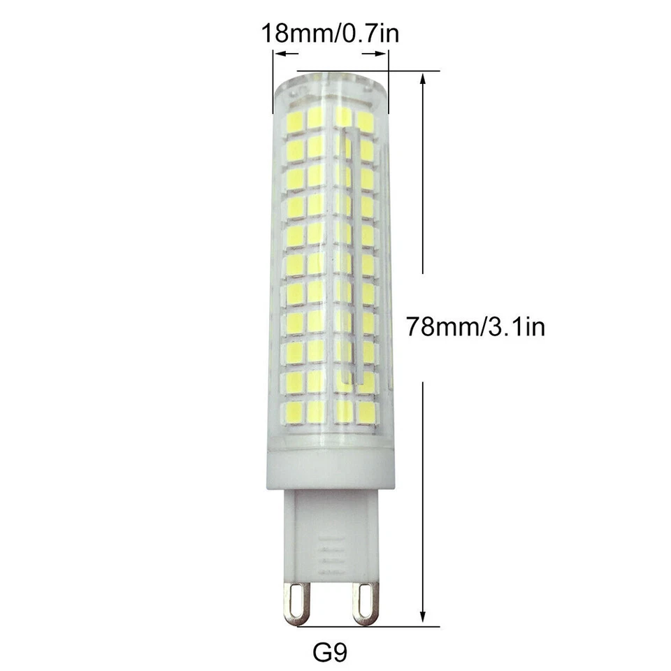 6x G9 LED Light Bulb 136-2835 SMD Lights LED 10W Ceramics Crystal Lamp 110-120V - Image 2 of 4