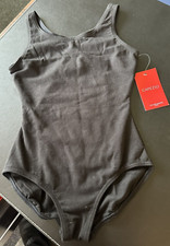 Capezio Girls Tank Leotard with Ballet Legline CC201C, Black, Medium