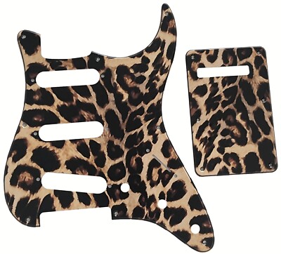Stripe Pickguard Guitar For Fender US 57' 8 Screw Stratocaster Strat+Backplate