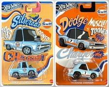 2025 Hot Wheels Silver Series TOON'D '83 Chevy Silverado T Charger Gulf Blue 2p