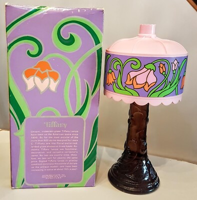 Avon Tiffany Lamp Decanter Sonnet Cologne 5 oz Brown Glass Bottle