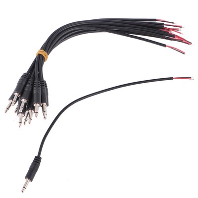 10x Audio Cable Mono Male Connector Speaker Adapter Open End Wire Aux