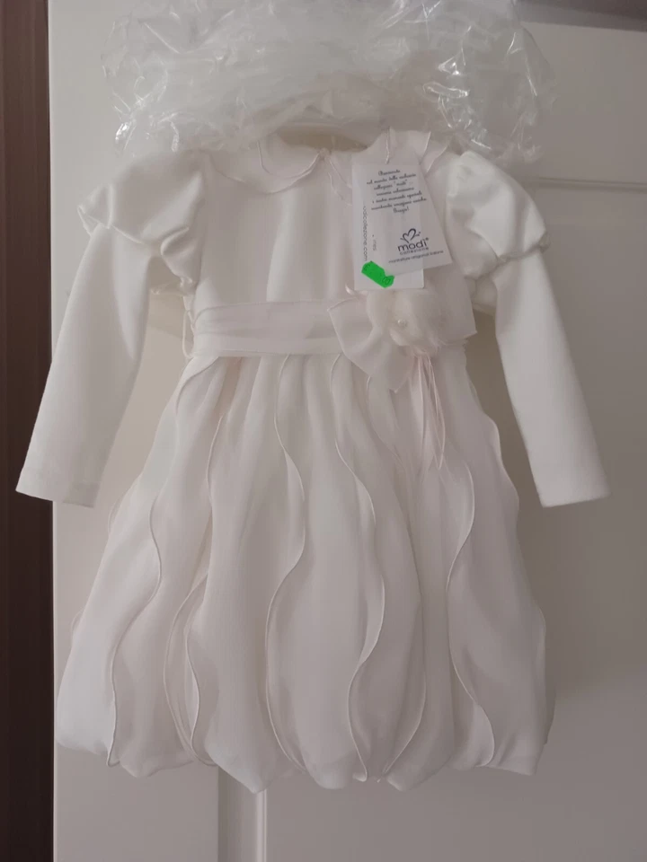 Abito Battesimo bimba NUOVO. Modì, 9 mesi, avorio. - Immagine 3 di 4