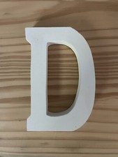 White Wooden 5 Inches Letter D