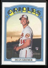 Dean Kremer 2021 Topps Heritage #689 RC Rookie Card MINT PACK FRESH. rookie card picture