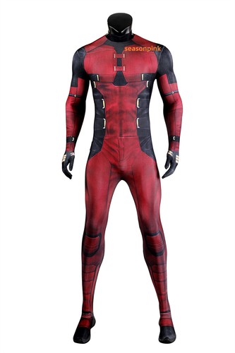 Deadpool 3 Cosplay Outfits Jumpsuit Wade Wilson Costume Accessories Halloween - Picture 9 of 27