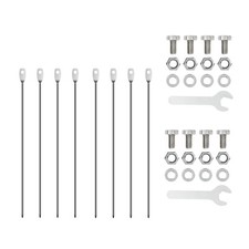 8 Pack Stakes for Yard Signs, 12" Long Sturdy Metal Sign Stakes for Ground Lawn