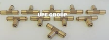 ( 10 PACK ) New Push In to Quick Connect BRASS TEE UNION 1/4" Tubing Tube T