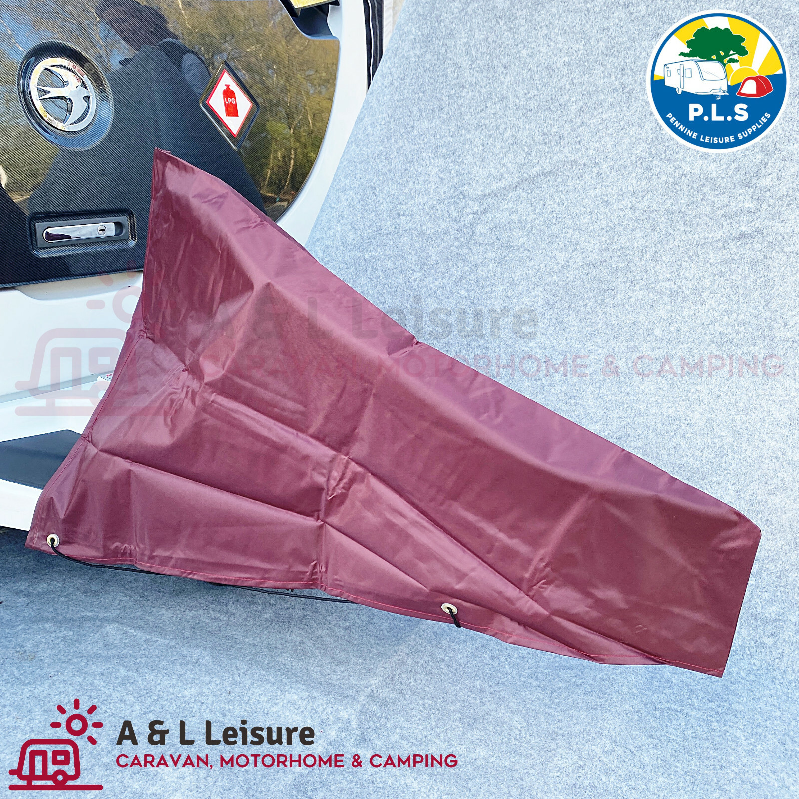 Caravan Tow Hitch Cover XL - BURGUNDY- Caravan Tow bar Tow Bar Cover - BDHITXBUR
