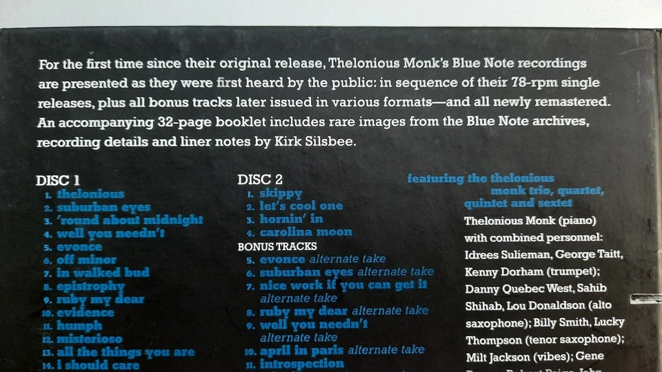 'Round Midnight: The Complete Blue Note Singles 1947-1952 [2CD] Thelonious Monk Foto 4 de 4