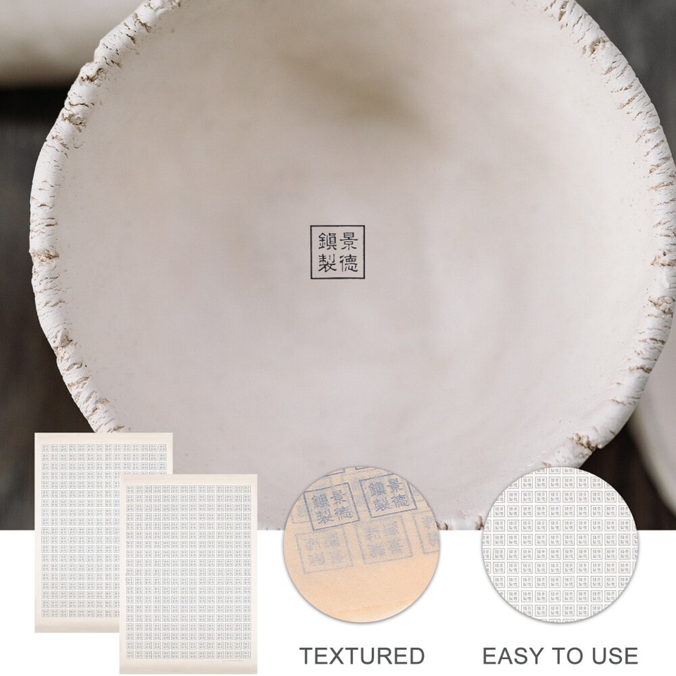 2 Sheets Paper Underglaze Transfers Burnt Pottery Stickers for Ceramics